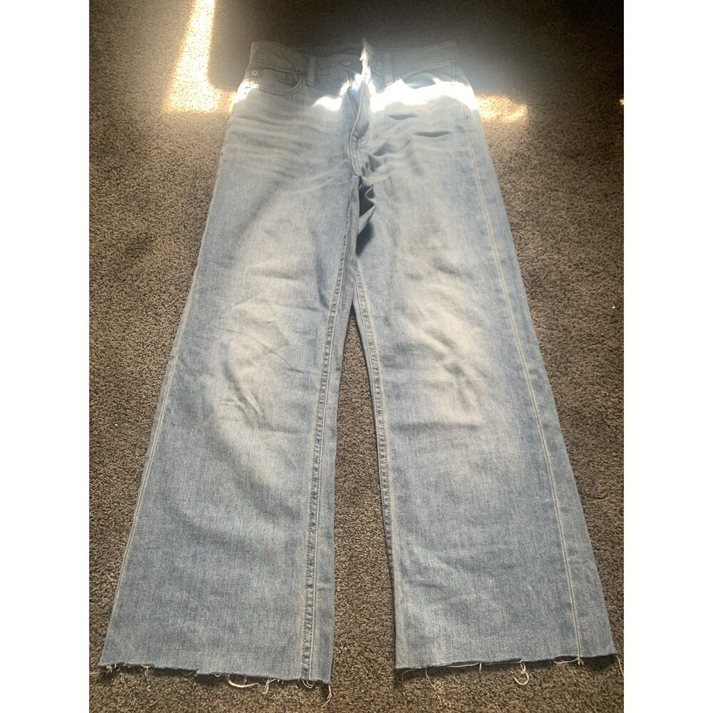 Aeropostale Light Wash High Rise Wide Leg Jeans Size 0 Short